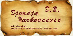 Đurđa Markovčević vizit kartica